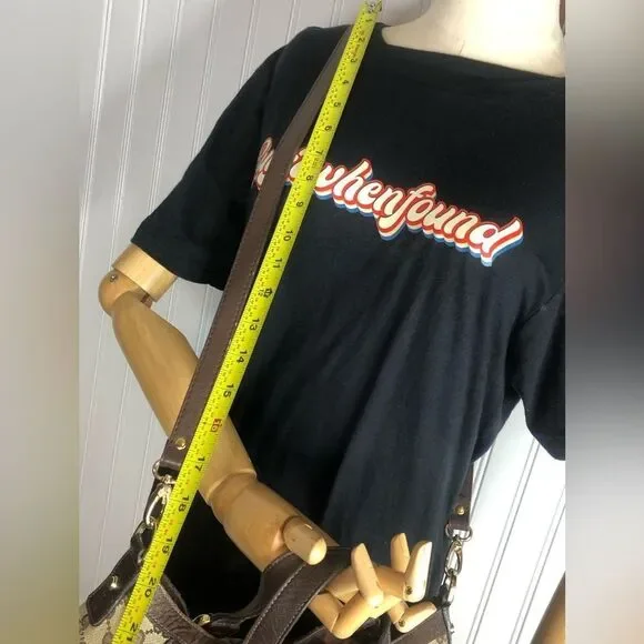 GUCCI Abbey Monogram Oversized Tan Canvas & Brown Leather Crossbody Shoulder Bag - Picture 12 of 17